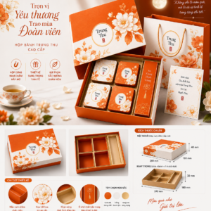 Hộp trung thu cao cấp + hộp dao